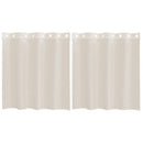 voile-gardiner med øskner 2 stk. 140x140 cm cremefarvet