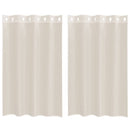 voile-gardiner med øskner 2 stk. 140x175 cm cremefarvet