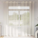 voile-gardiner med øskner 2 stk. 140x245 cm cremefarvet