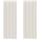 voile-gardiner med øskner 2 stk. 140x260 cm cremefarvet