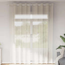 voile-gardiner med øskner 2 stk. 140x260 cm cremefarvet