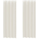 voile-gardiner med øskner 2 stk. 140x300 cm cremefarvet