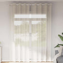 voile-gardiner med øskner 2 stk. 140x300 cm cremefarvet