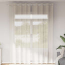 voile-gardiner med øskner 2 stk. 140x300 cm cremefarvet