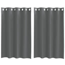voile-gardiner med øskner 2 stk. 140x175 cm mørkegrå