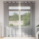 voile-gardiner med øskner 2 stk. 140x225 cm mørkegrå