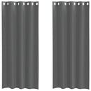 voile-gardiner med øskner 2 stk. 140x245 cm mørkegrå
