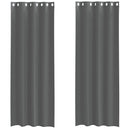voile-gardiner med øskner 2 stk. 140x300 cm mørkegrå