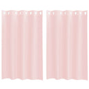 voile-gardiner med øskner 2 stk. 140x175 cm lyserød