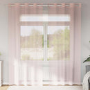 voile-gardiner med øskner 2 stk. 140x225 cm lyserød
