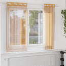 voile-gardiner med øskner 2 stk. 140x140 cm orange