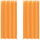 voile-gardiner med øskner 2 stk. 140x225 cm orange