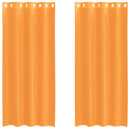 voile-gardiner med øskner 2 stk. 140x245 cm orange