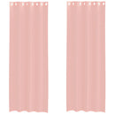 voile-gardiner med øskner 2 stk. 140x300 cm lyserød