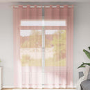 voile-gardiner med øskner 2 stk. 140x300 cm lyserød