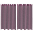voile-gardiner med øskner 2 stk. 140x175 cm lilla