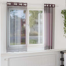 voile-gardiner med øskner 2 stk. 140x175 cm lilla