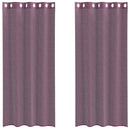 voile-gardiner med øskner 2 stk. 140x225 cm lilla