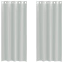 voile-gardiner med øskner 2 stk. 140x225 cm lysegrå