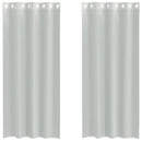 voile-gardiner med øskner 2 stk. 140x225 cm lysegrå