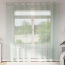 voile-gardiner med øskner 2 stk. 140x225 cm lysegrå