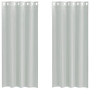 voile-gardiner med øskner 2 stk. 140x245 cm lysegrå