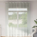 voile-gardiner med øskner 2 stk. 140x300 cm lysegrå