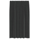 voile-gardiner med stanglommer 2 stk. sort