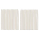 voile-gardiner med stanglommer 2 stk. cremefarvet