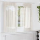 voile-gardiner med stanglommer 2 stk. cremefarvet