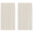 voile-gardiner med stanglommer 2 stk. cremefarvet