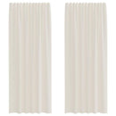 voile-gardiner med stanglommer 2 stk. cremefarvet