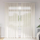voile-gardiner med stanglommer 2 stk. cremefarvet