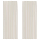 voile-gardiner med stanglommer 2 stk. cremefarvet