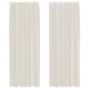 voile-gardiner med stanglommer 2 stk. cremefarvet