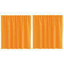 voile-gardiner med stanglommer 2 stk. orange