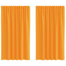 voile-gardiner med stanglommer 2 stk. orange