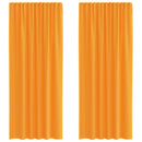 voile-gardiner med stanglommer 2 stk. orange