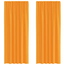 voile-gardiner med stanglommer 2 stk. orange