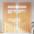 voile-gardiner med stanglommer 2 stk. orange