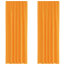 voile-gardiner med stanglommer 2 stk. orange