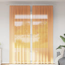 voile-gardiner med stanglommer 2 stk. orange