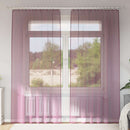 voile-gardiner med stanglommer 2 stk lilla