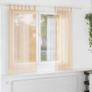 voile-gardiner med stanglommer 2 stk sandfarvet