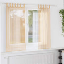 voile-gardiner med stanglommer 2 stk sandfarvet