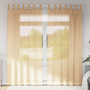 voile-gardiner med stanglommer 2 stk sandfarvet