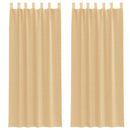 voile-gardiner med stanglommer 2 stk sandfarvet