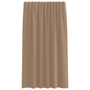 voile-gardiner med stanglommer 2 stk lysebrun