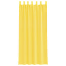voile-gardiner med stanglommer 2 stk gul