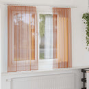 voile-gardiner med stanglommer 2 stk terrakotta